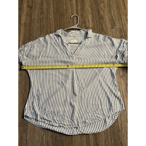 Thread & Supply White Blue Striped Tunic Shirt Blouse Womens Size M - Picture 6 of 9